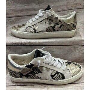 Steve Madden womens philosophy gold snake Star sneakers Size 7